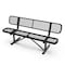 Flash Furniture Sigrid 6' Outdoor Bench with Backrest, Commercial Grade Metal Mesh Seat, Backrest, Black Steel Frame SLF-AG4HUT2-BK-GG - alternate 9